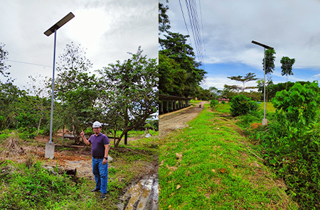 119 Sets of 120W LED Solar Street Lights Installed in Philippines Rural Villages