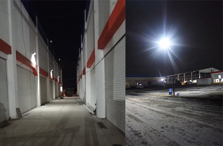 300W Solar Flood Lighting Project for Warehouse of Mexico