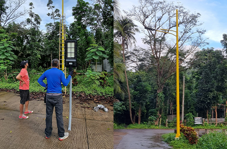 180W Integrated Solar Garden Lights Installed in Philippines 180W Integrated Solar Garden Lights Installed in Philippines
