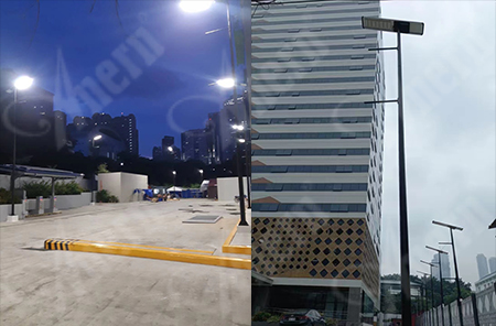 Official Building Zone Solar Street Lighting Project