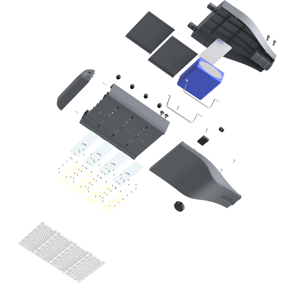 All-in-two Solar Street Light Components All-in-two Solar Street Light Components